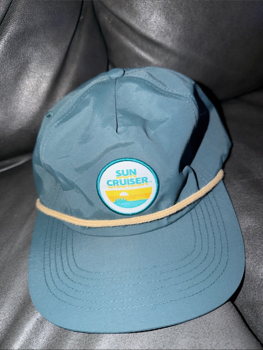 Sun Cruiser seltzer Patch Rope Cap in Teal snap OSFM